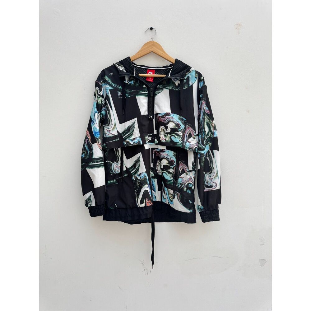 Nike Sportswear Windrunner Jacket Grid Print Marble Swirl Windbreaker Small S